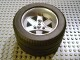 Lego Wheel 62mm D. x 46mm Technic Racing Large, with Black Tire Technic Racing Large (22969 / 32296)
