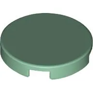 Tile Round 2 x 2 with Bottom Stud Holder / Sand Green