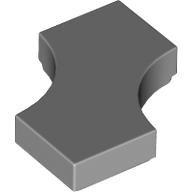Lego Tile Special 2 x 2 with 2 Quarter Round Cutouts / Light Bluish Gray