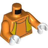 Torso Sweater with Yellow Vest Print (Goofy), Orange Arms, White Hands / Orange