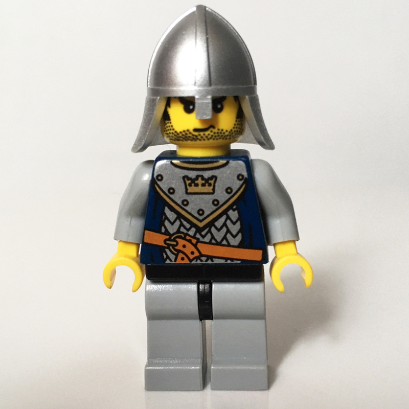 Lego Knight, Dark Blue, Helmet, Stubble