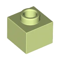 Plate 1 x 1 x 2/3 with Open Stud / Yellowish Green