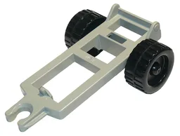 Duplo Farm Trailer Frame with Wheels, Small Reinforcement Around Axle