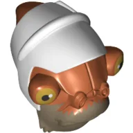 Minifig Head Special, Mon Calamary (Star Wars) / Dark Orange