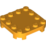 Lego Plate Round Corners 4 x 4 x 2/3 Circle with Reduced Knobs / Bright Light Orange