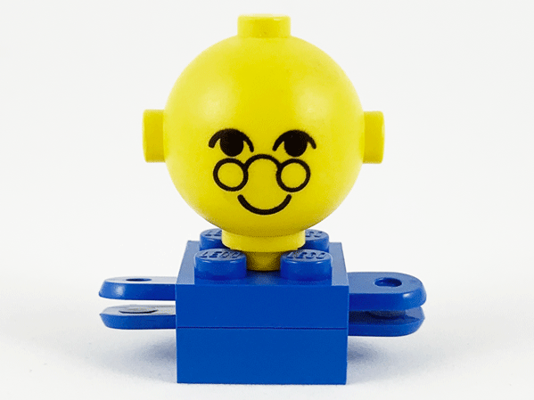Lego Homemaker Figure / Maxifigure Torso Assembly with Yellow Head with Black Eyes, Glasses, and Smile Pattern (792c03 / 685px2)