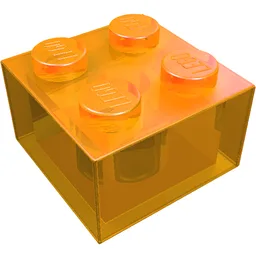 Brick 2 x 2 / Trans-Orange