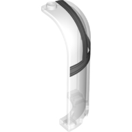Lego Panel 3 x 3 x 6 Corner Convex with Curved Top with Dark Bluish Grey Cockpit print