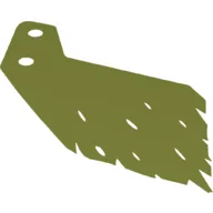 Large Figure Cape, Angled, Tattered / Olive Green