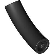 Lego Brick Round 1 x 1 D. Tube with 45° Elbow and Axle Holes (Crossholes) at Each End / Black