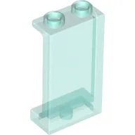 Panel 1 x 2 x 3 [Side Supports / Hollow Studs] / Trans-Light Blue