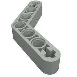 Technic Beam 1 x 7 Bent (4 - 4) Thick / Light Gray