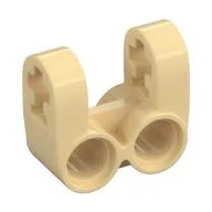 Technic Axle and Pin Connector Perpendicular Double Split / Tan