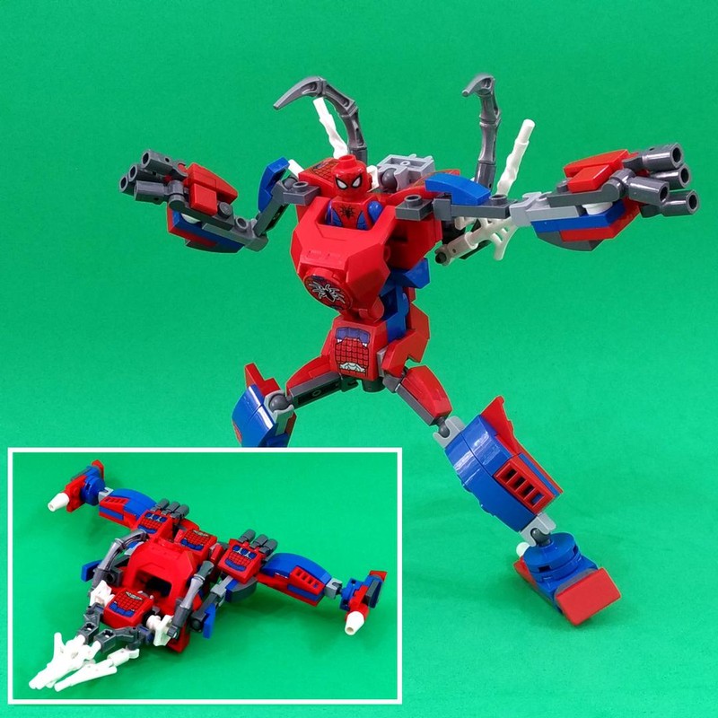 Lego Transformer Spiderman Jet Mech from set 76146