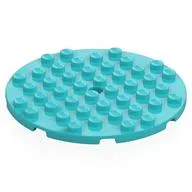 Plate Round 8 x 8 / Medium Azure