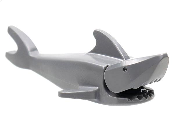 Lego Shark with Rounded Nose and Debossed Eyes