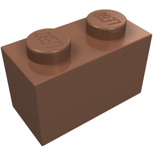 Lego Brick 1 x 2 / Light Brown