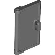 Lego Door for Window Frame 1 x 4 x 3, Semicircular Handle Holes on Back / Dark Bluish Gray