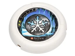 Large Figure Throwing Disk, Ski / Ice, 2 Pips, Snowflake Logo Print