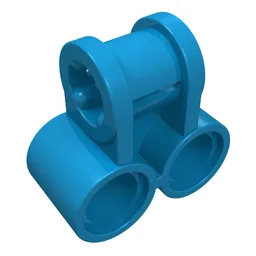 Technic Axle and Pin Connector Perpendicular Double / Dark Azure