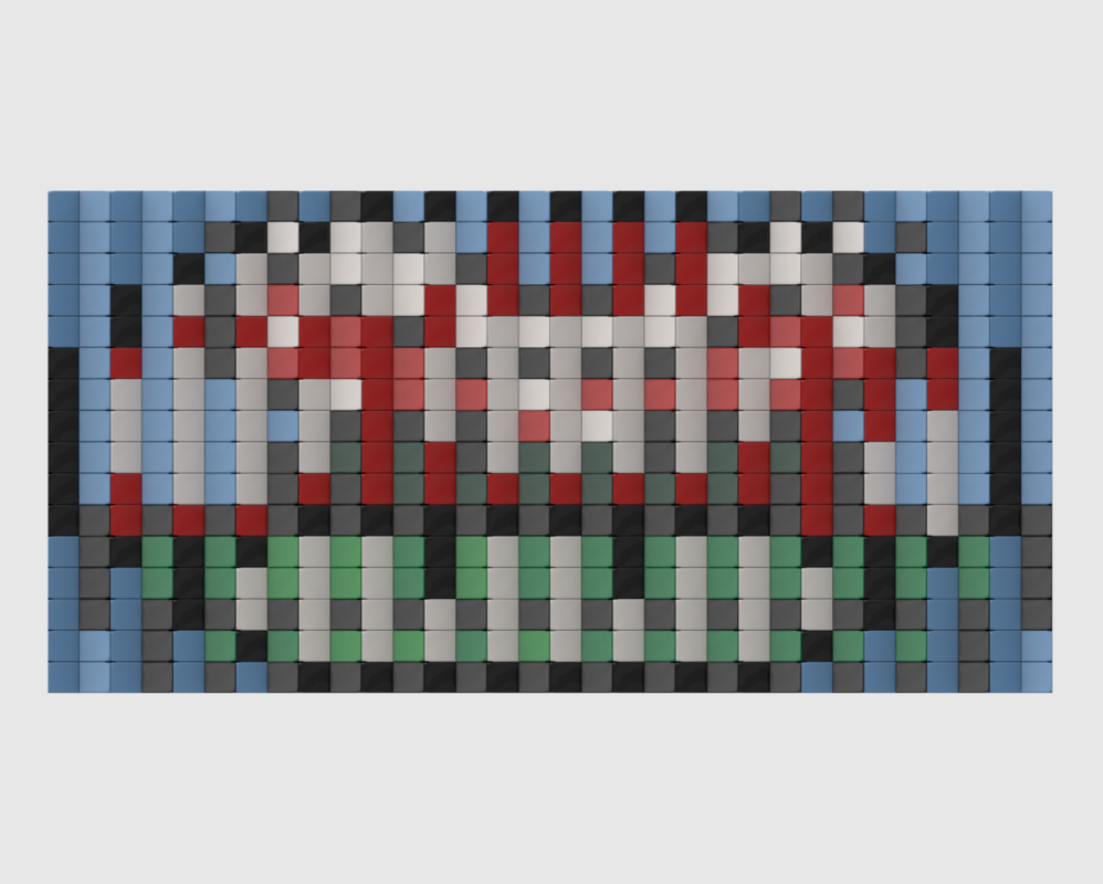 Lego A brick puzzle that can be different pictures in different angles .