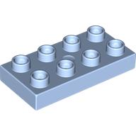 Lego Duplo Plate 2 x 4 / Bright Light Blue