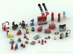 Speed Champions mechanic and garage equipment collection