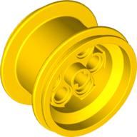 Lego Wheel 49.6 x 28 VR (36.8 x 26) with Axle Hole / Yellow