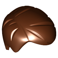 Lego Hair Short Smooth and Right Parting [Plain] / Reddish Brown