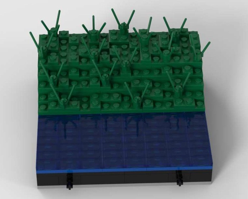 Lego Modular Terrain - Grass River Bank