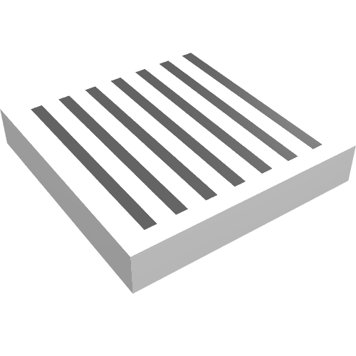 Lego Tile 2 x 2 with Grill Black Print
