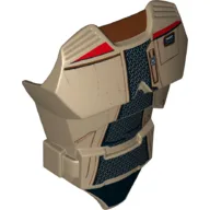 Large Figure Torso Cover with Raised Belt and Jacket over Black Shirt Print (Finn) / Dark Tan