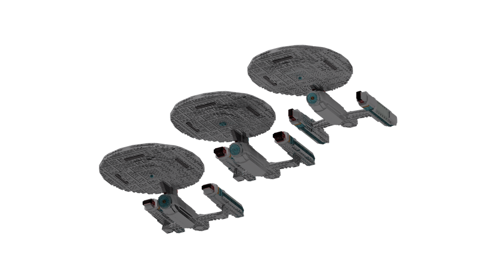 Lego Ambassador-Type Ships Pack (USS Enterprise-C, USS Yamaguchi, Renaissance-Class), Smooth Edition