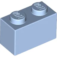 Brick 1 x 2 / Bright Light Blue