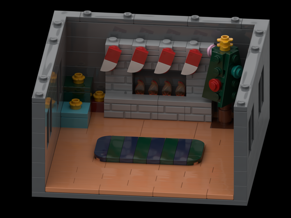 Lego Christmas morning diorama