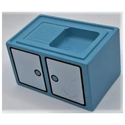 Duplo Sink with Cabinet Doors Print / Maersk Blue
