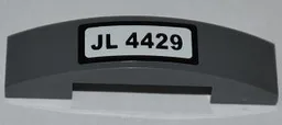 Slope, Curved 4 x 1 x 2/3 Double with 'JL 4429' Pattern (Sticker) - Set 4429