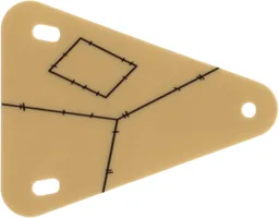 Plastic Part for Set 75453 - Dark Tan Sun Shade with Black Lines, Stitching and 1 Patch Pattern