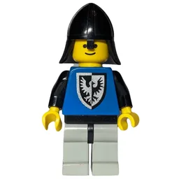 Knight (Black Falcon) - Light Gray Legs, Neck-Protector