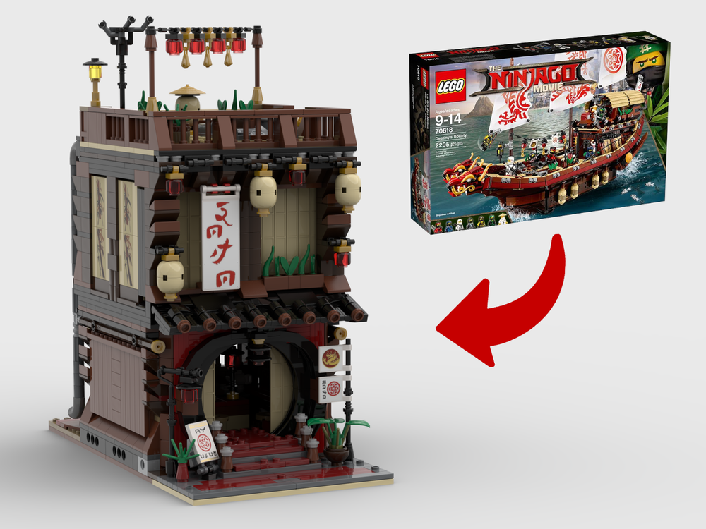 Lego Modular Dojo And Sushi Bar