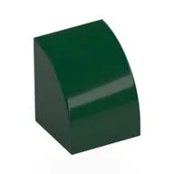 Brick Curved 1 x 1 / Dark Green