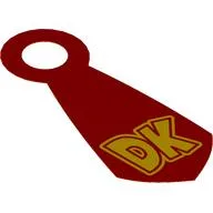 Neckwear Tie with Yellow 'DK' Print / Red