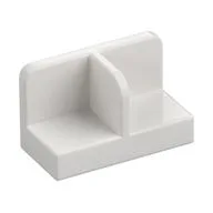 Panel 1 x 2 x 1 with Rounded Corners and Central Divider / White