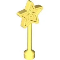 Duplo Wand, with 5 Pointed Star Top / Bright Light Yellow
