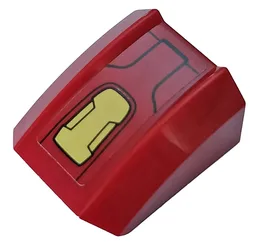 Slope, Curved 2 x 2 Lip with Gold Armor Plate Pattern (Sticker) - Set 76104