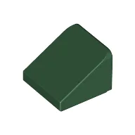 Brick Sloped 30° 1 x 1 x 2/3 (Cheese Slope) / Dark Green