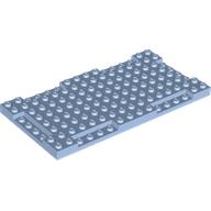 Lego Plate Special 8 x 16 x 2/3 with Six Recessed Edges / Bright Light Blue