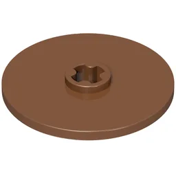 Technic Disc 3 x 3 / Reddish Brown