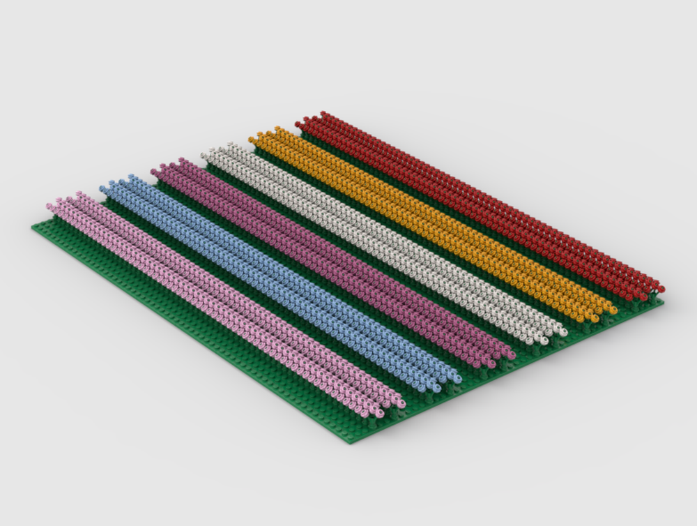 Lego City scale tulip field