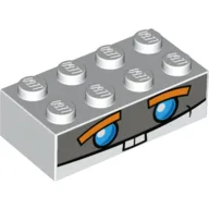 Brick 2 x 4 with Boost Face Print / White